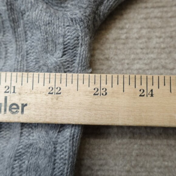 Lorenzo Magni Sweater XL Gray Shawl Cardigan Wool Nylon Made in Italy - Picture 8 of 10